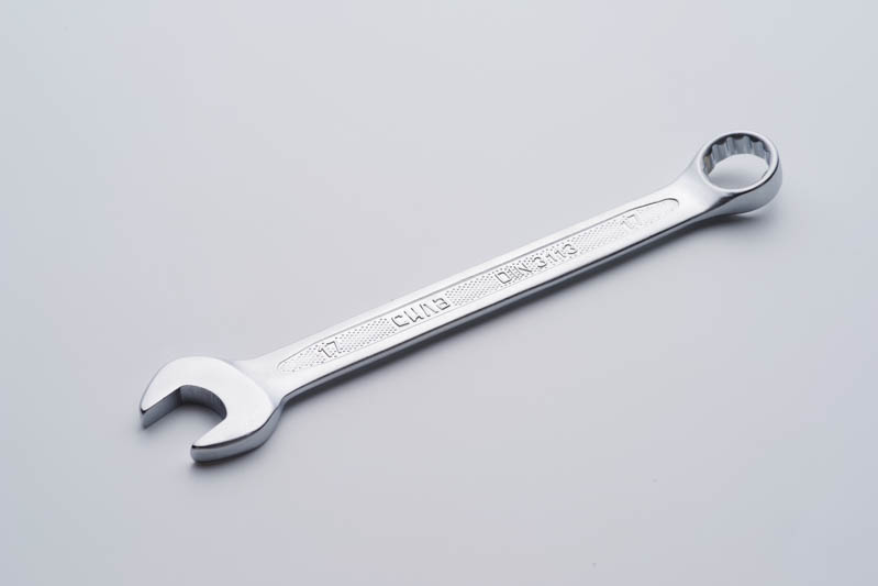 Фото Ключ рожково - накидной  CrV 17мм (холодный штамп DIN3113) СИЛА