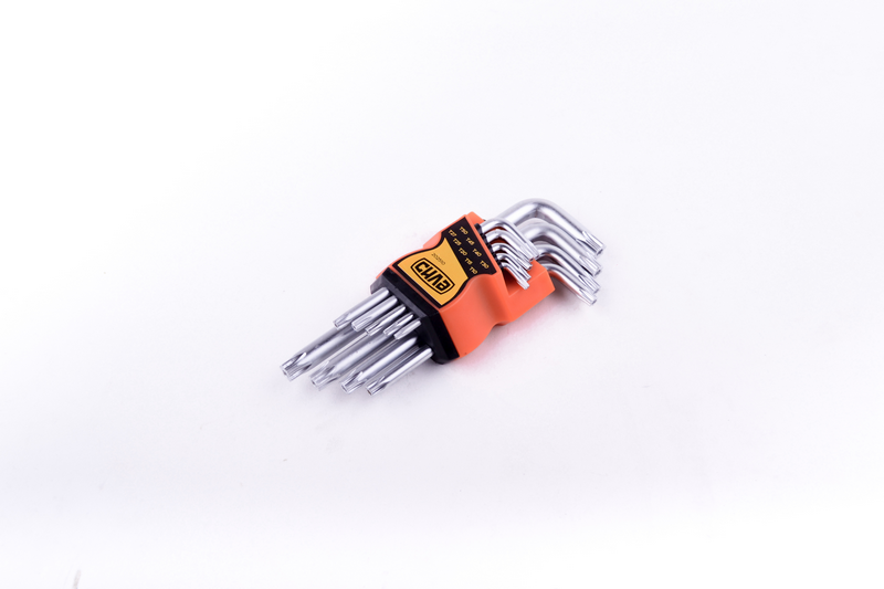 Фото Набір торцевих ключів Torx T10, T15, T20, T25, T27, T30, T40, T45, T50 коротких CrV (9шт) СИЛА